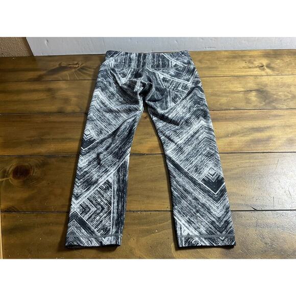 Lululemon Wunder Under Crop II Full-On Luon Heat Wave White Black Size 6 - Picture 3 of 9